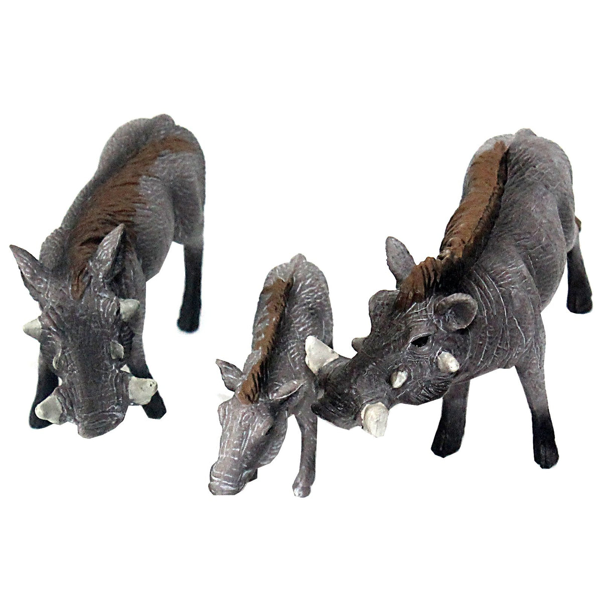 FUNSHOWCASE African Jungle Warthogs figures set top view for imaginative play.