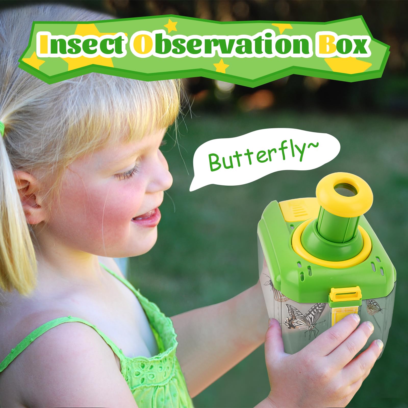 Funsland Bug Catcher Kit 360-degree viewing window encourages all-angle observation.