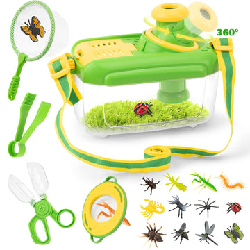 Funsland Bug Catcher Kit viewer with magnifier for close insect inspection.
