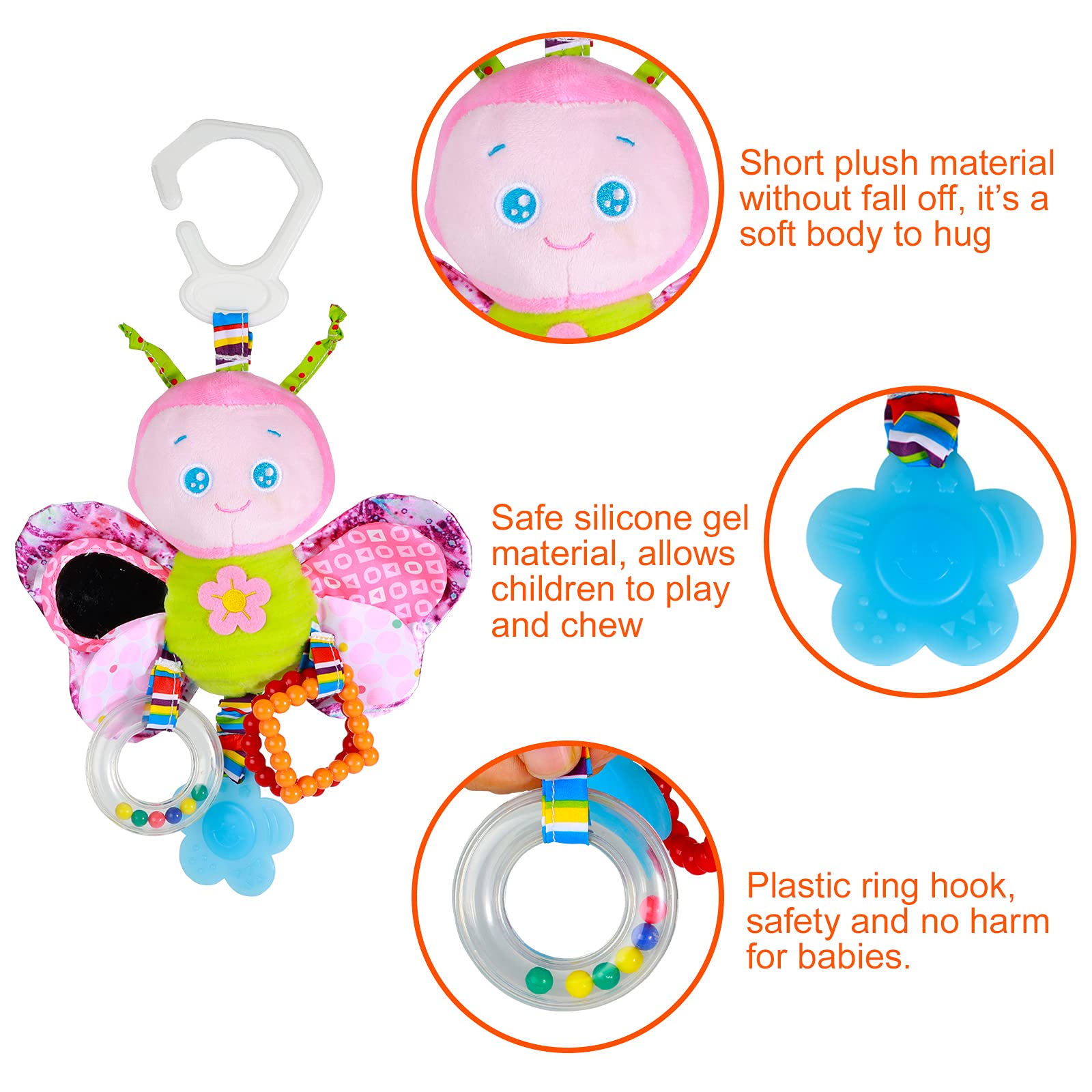 Funsland infant teether and rattle soothes gums