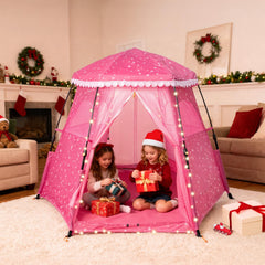 Funsland Princess play house inside view shows spacious castle for kids.