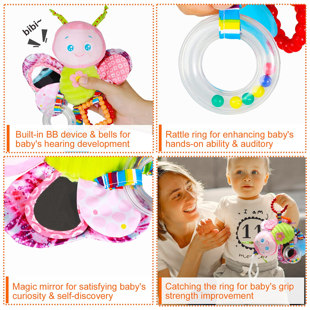Funsland hanging stroller toy with clip for easy attachment