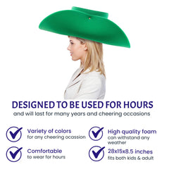 Funstitution foam cowboy hat at a western event adding playful vibe