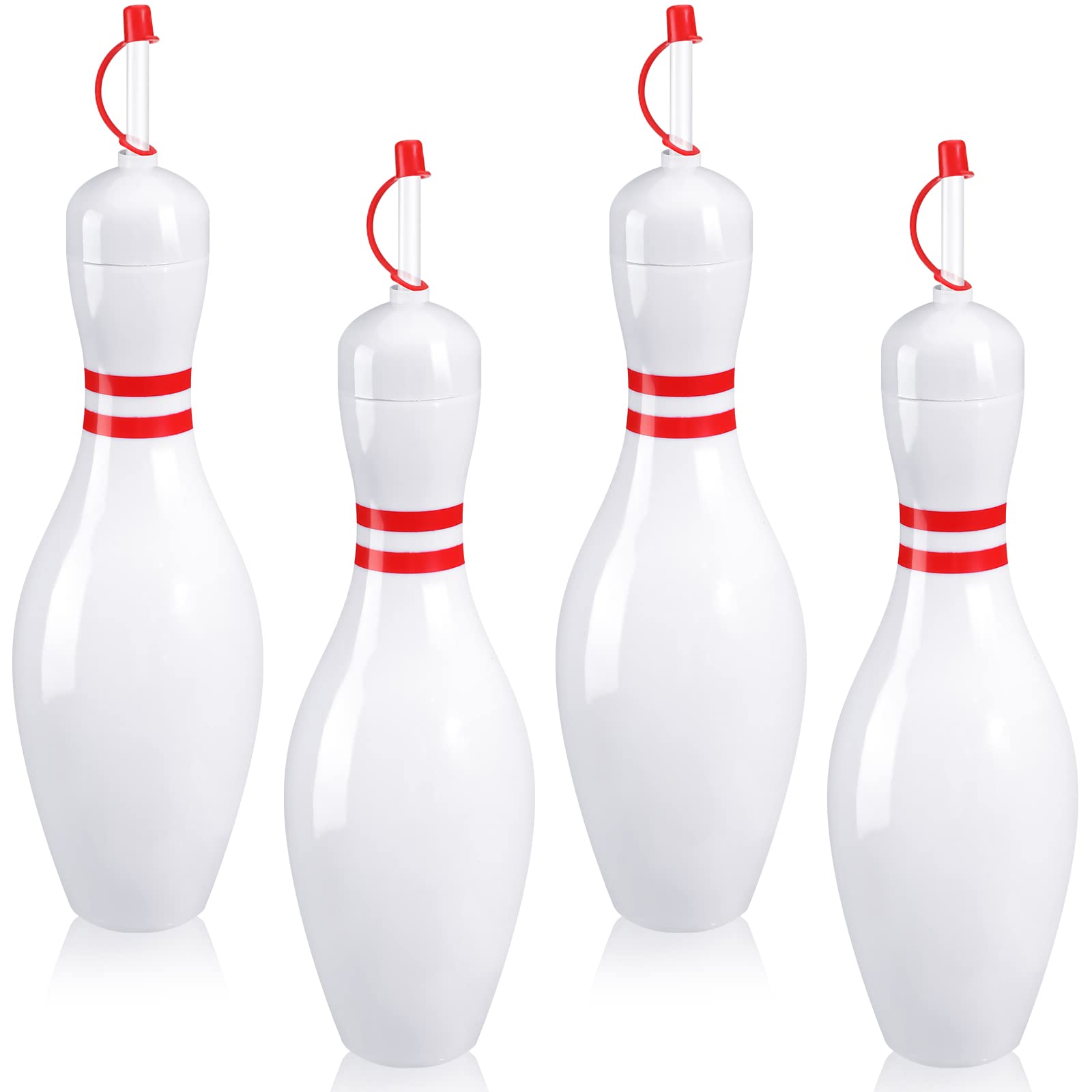 Funtery Bowling Cups four-pack front view for party refreshments.