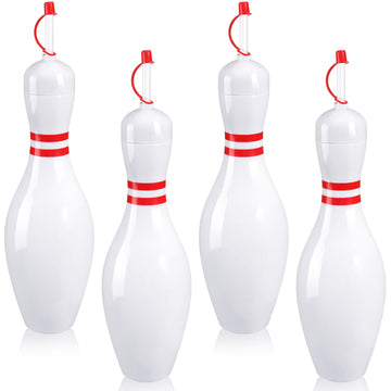 Funtery Bowling Cups four-pack front view for party refreshments.