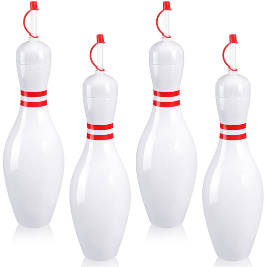 Funtery Bowling Cups four-pack front view for party refreshments.