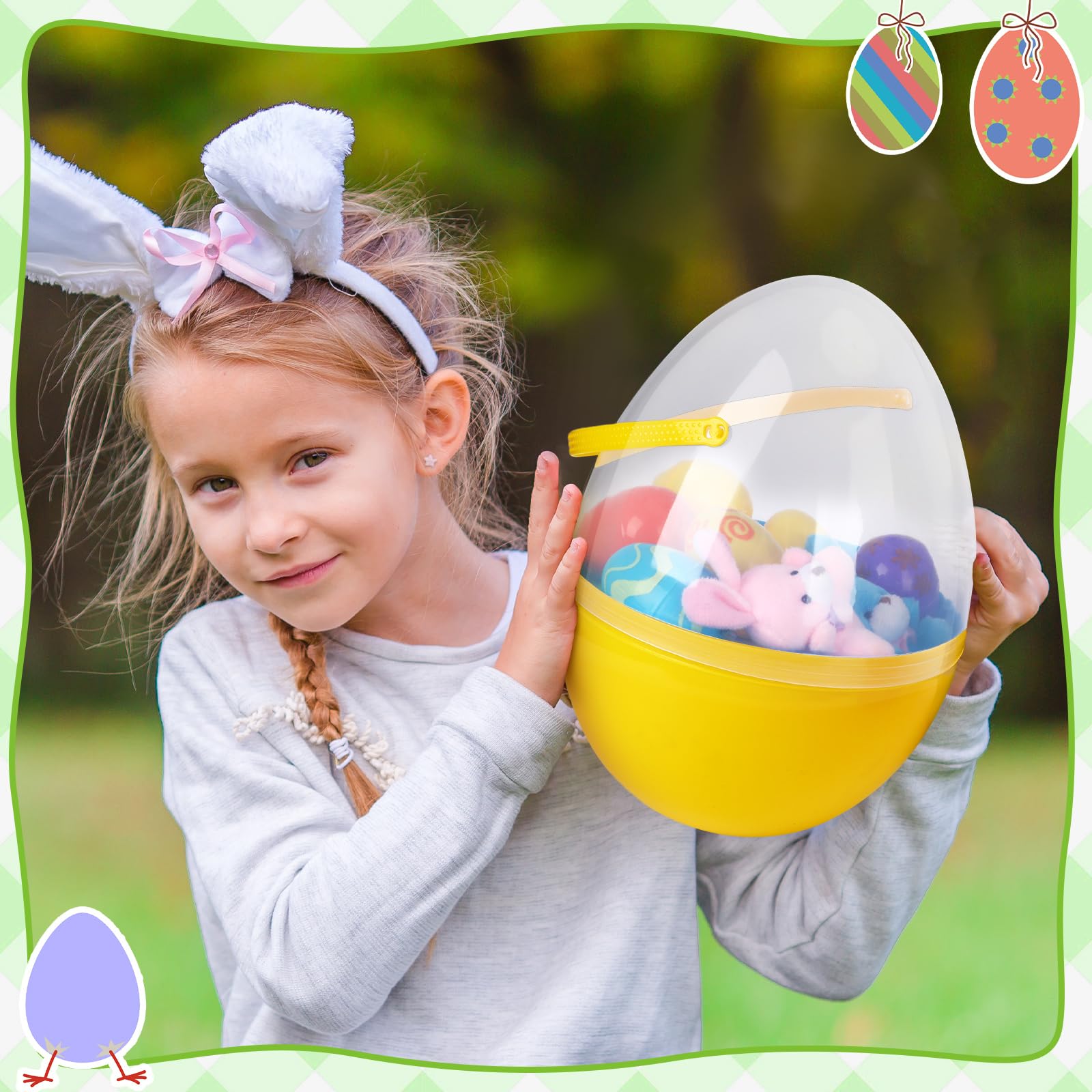 Funtery large eggs work as centerpieces, prizes, or party favors.