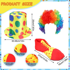 Funtery clown shoes complete the flashy circus costume for events