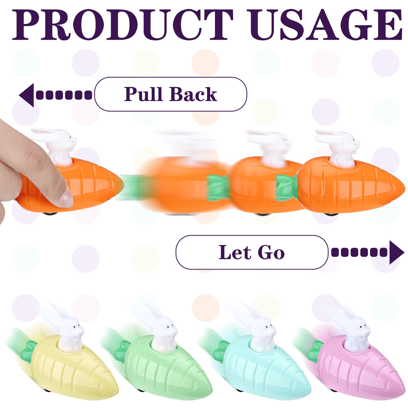 Funtery colorful Easter cars pack in six hues for lively playtime