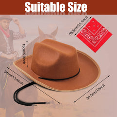 Funtery felt cowboy hat close-up shows soft, lightweight comfort.