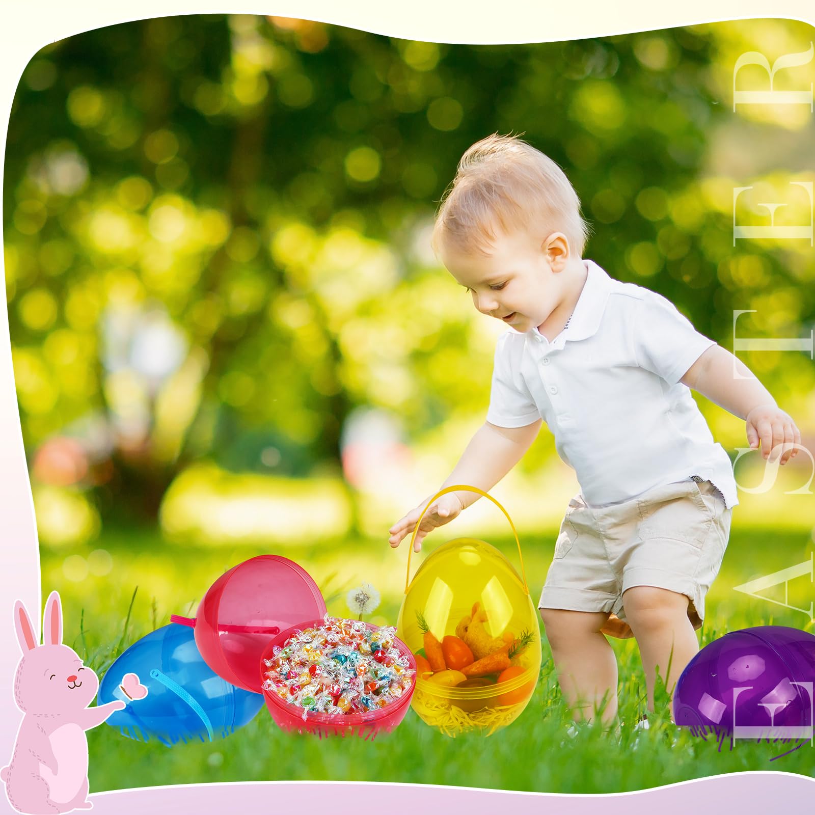 Funtery jumbo eggs double as centerpiece accents for events and gatherings.
