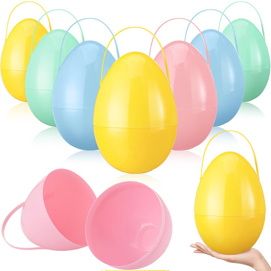 Funtery jumbo Easter egg with handle, closed, easy to carry and display.