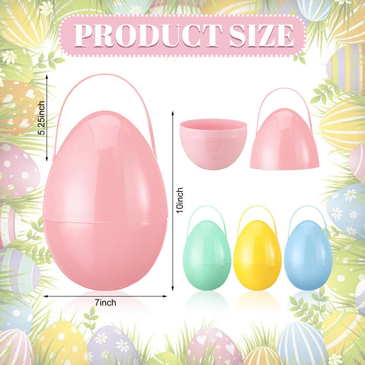 Funtery jumbo Easter egg with handle, opened halves for gifts or fillings.