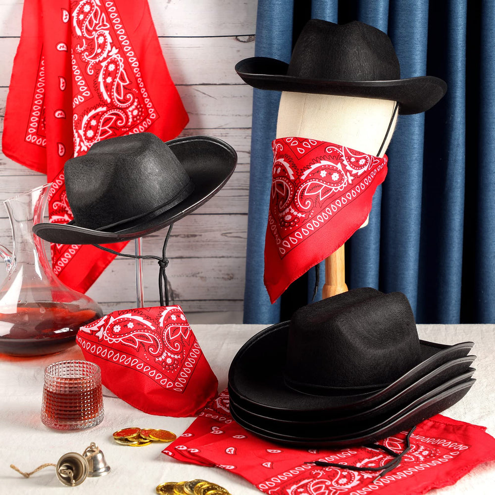 Funtery cowboy hat and bandana set for imaginative Western play sessions.