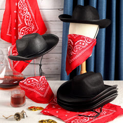Funtery cowboy hat and bandana set for imaginative Western play sessions.