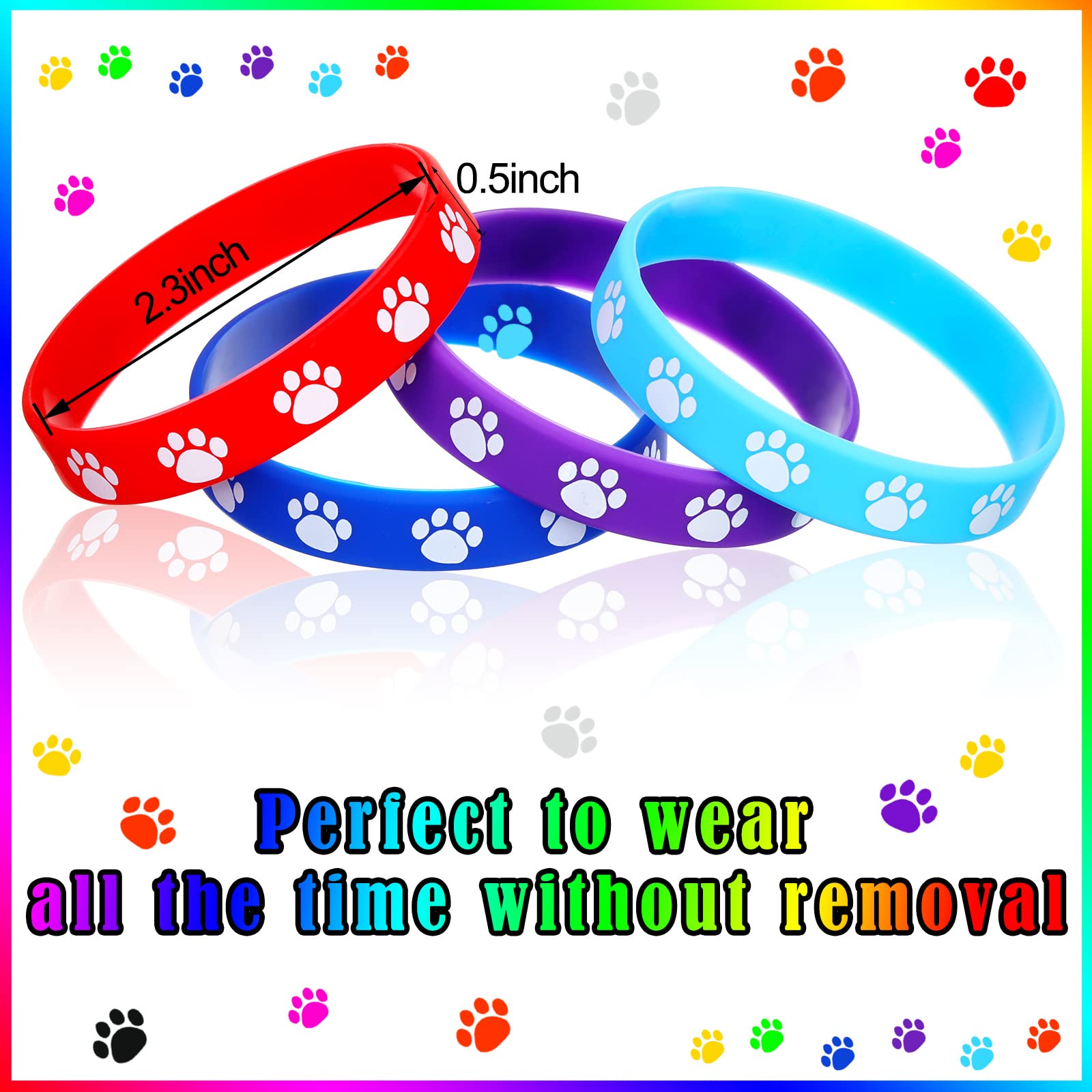 Funtery multicolor party favors wristbands add cheerful color to events.