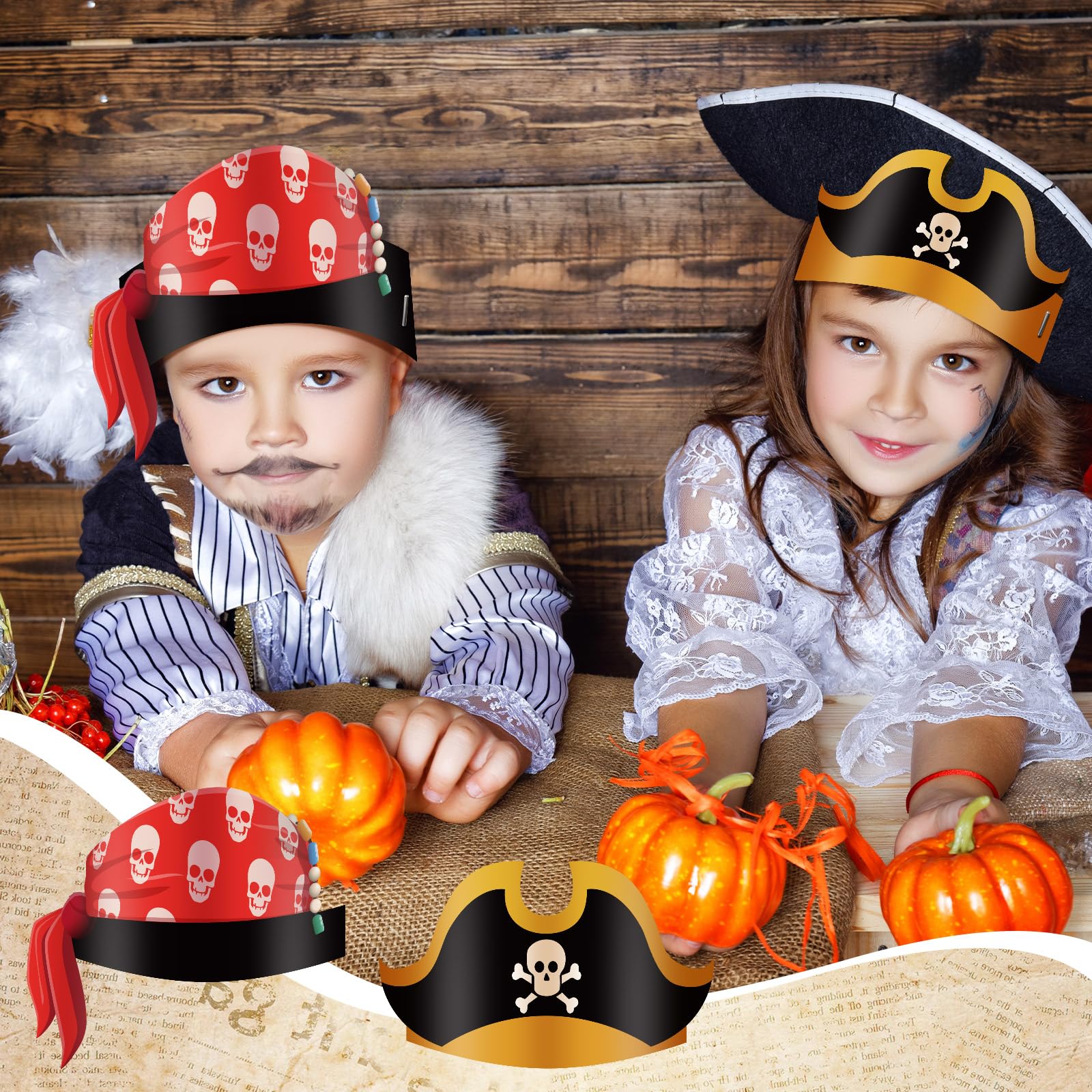 Funtery pirate hat cross swords design adds bold flair to cosplay