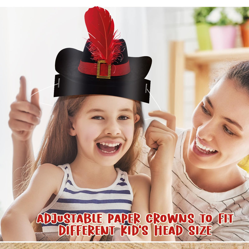Funtery pirate hat with rope enhances photo booth moments.