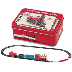 Funtime Gifts Westminster Train in a Tin offers portable train fun for kids 8+ on trips.
