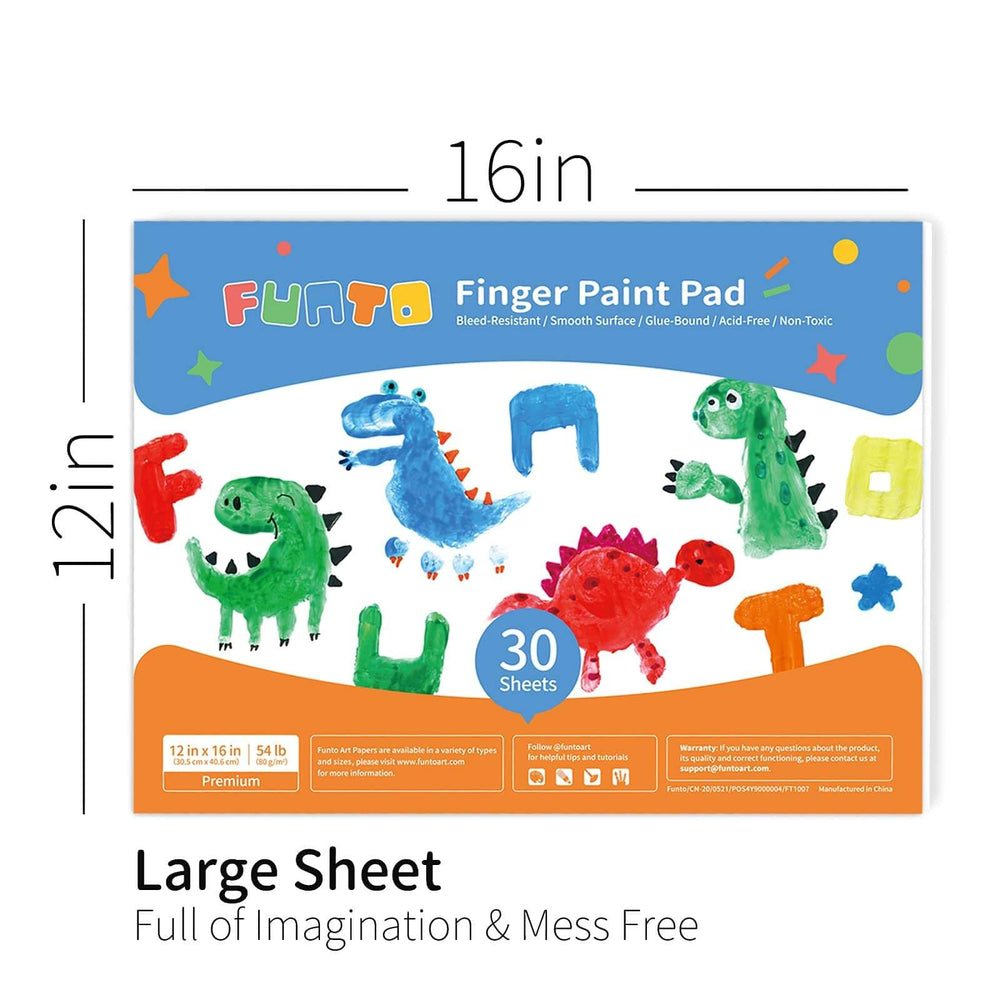 Funto finger paint pad 12x16 inch sheets ready for vivid colors.