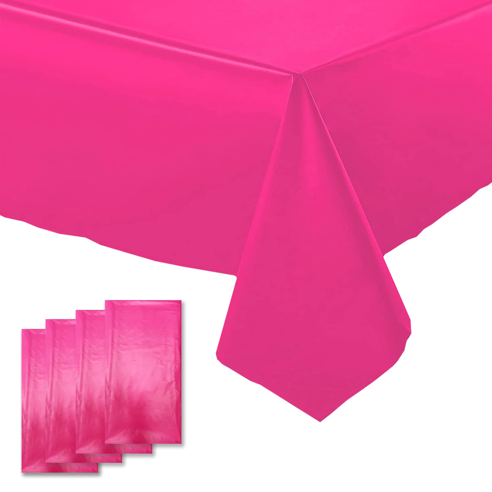 Funtoob hot pink tablecloth 54x72 on table for gatherings