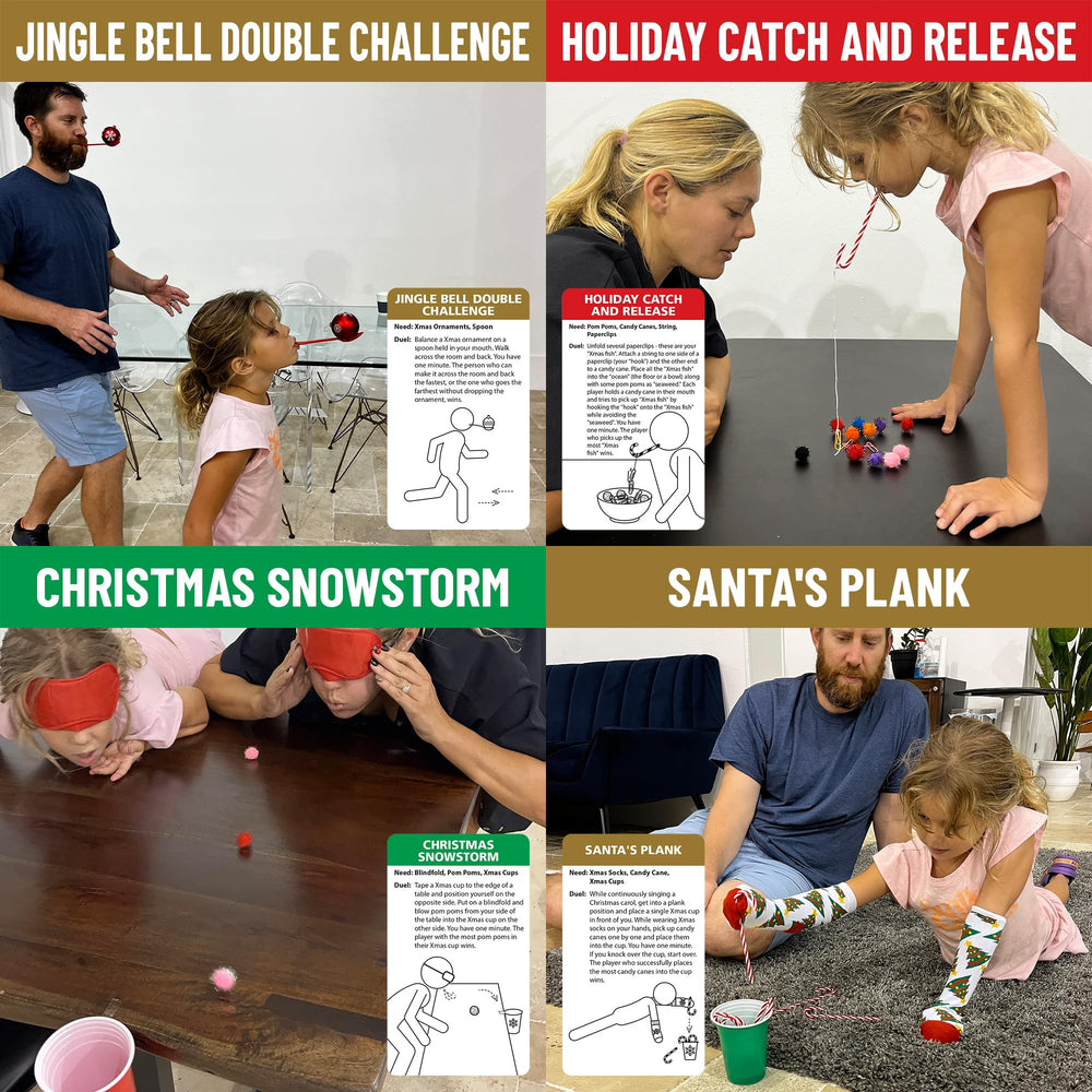 Funwares candy canes and sit-up setup enable playful family challenges