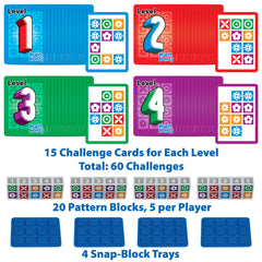 Funwares Match Frenzy snapping-pieces shown with tactile snaps during setup.