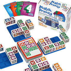 Funwares Match Frenzy travel-compact game in use on a family road trip.