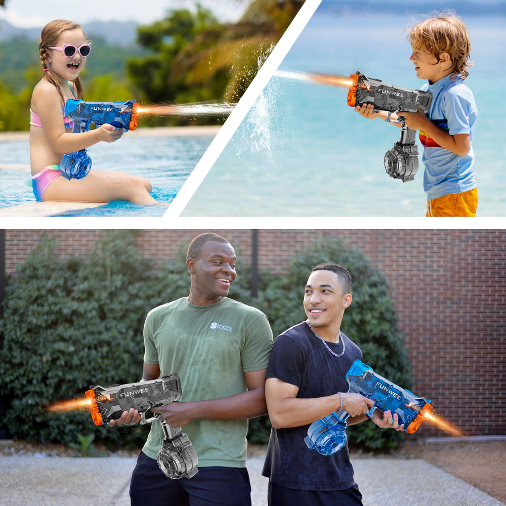 Funwee includes rechargeable batteries and USB chargers for quick fueling