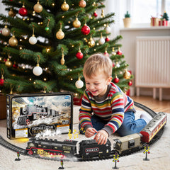 Funwee Christmas train under the tree creates festive moments for kids.