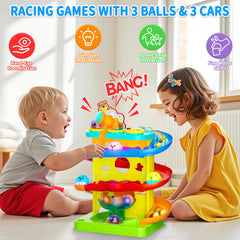 Funwee colorful-track-system invites safe, repeated assembly fun.