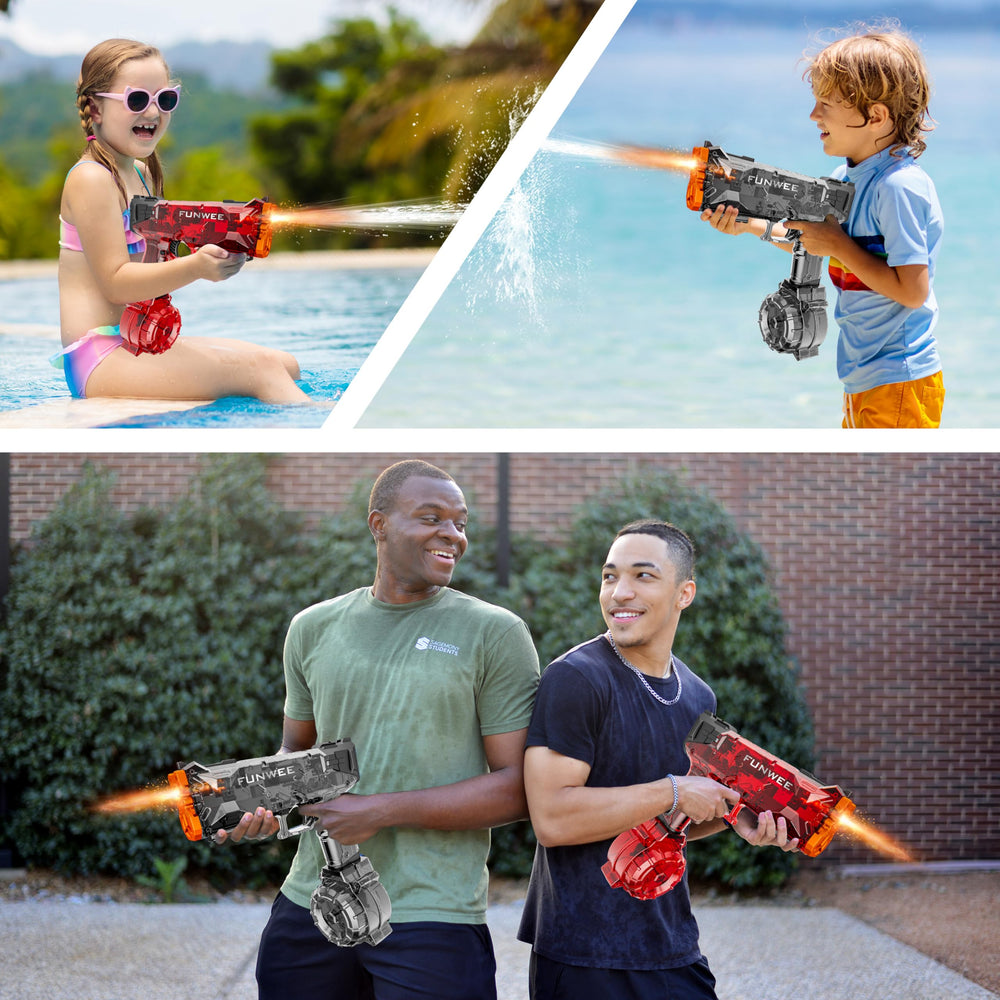 Funwee electric water gun accessories pack boosts versatility for gatherings.