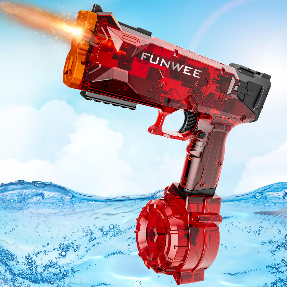 Funwee electric water gun lit up for night battles and action
