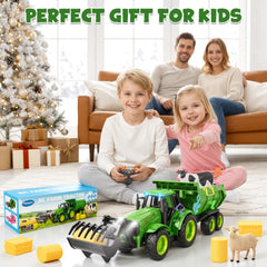 Funwee RC Farm Tractor green battery and charger kit for extended play sessions.