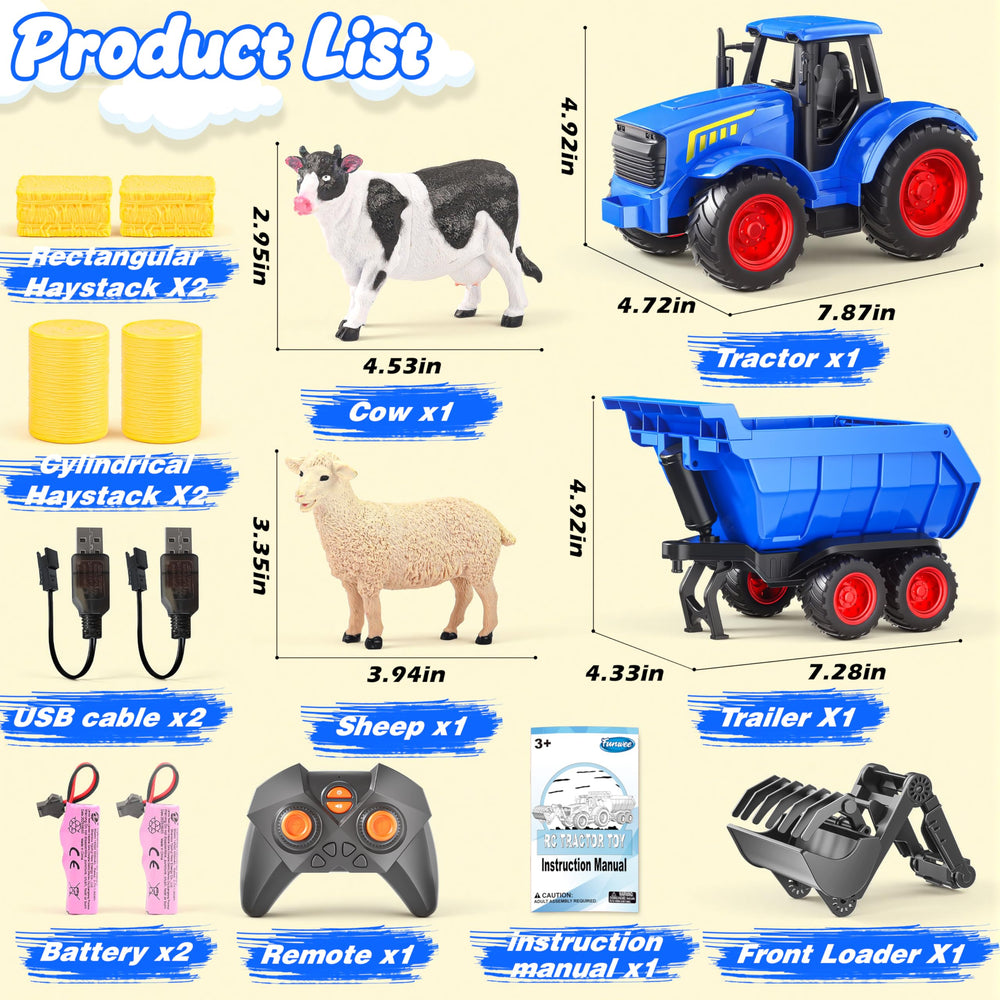 Funwee cow figure complements the farm trailer for interactive storytelling
