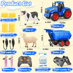 Funwee cow figure complements the farm trailer for interactive storytelling