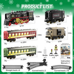 Funwee train set placed under a Christmas tree for festive play moments