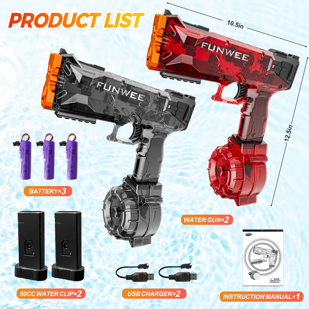 Funwee water gun fast reload design speeds up in-game action.