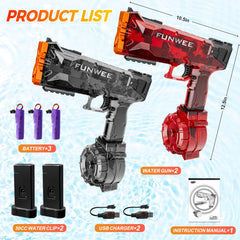 Funwee water gun fast reload design speeds up in-game action.