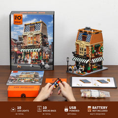 Funwhole 1718-piece modular city set for display