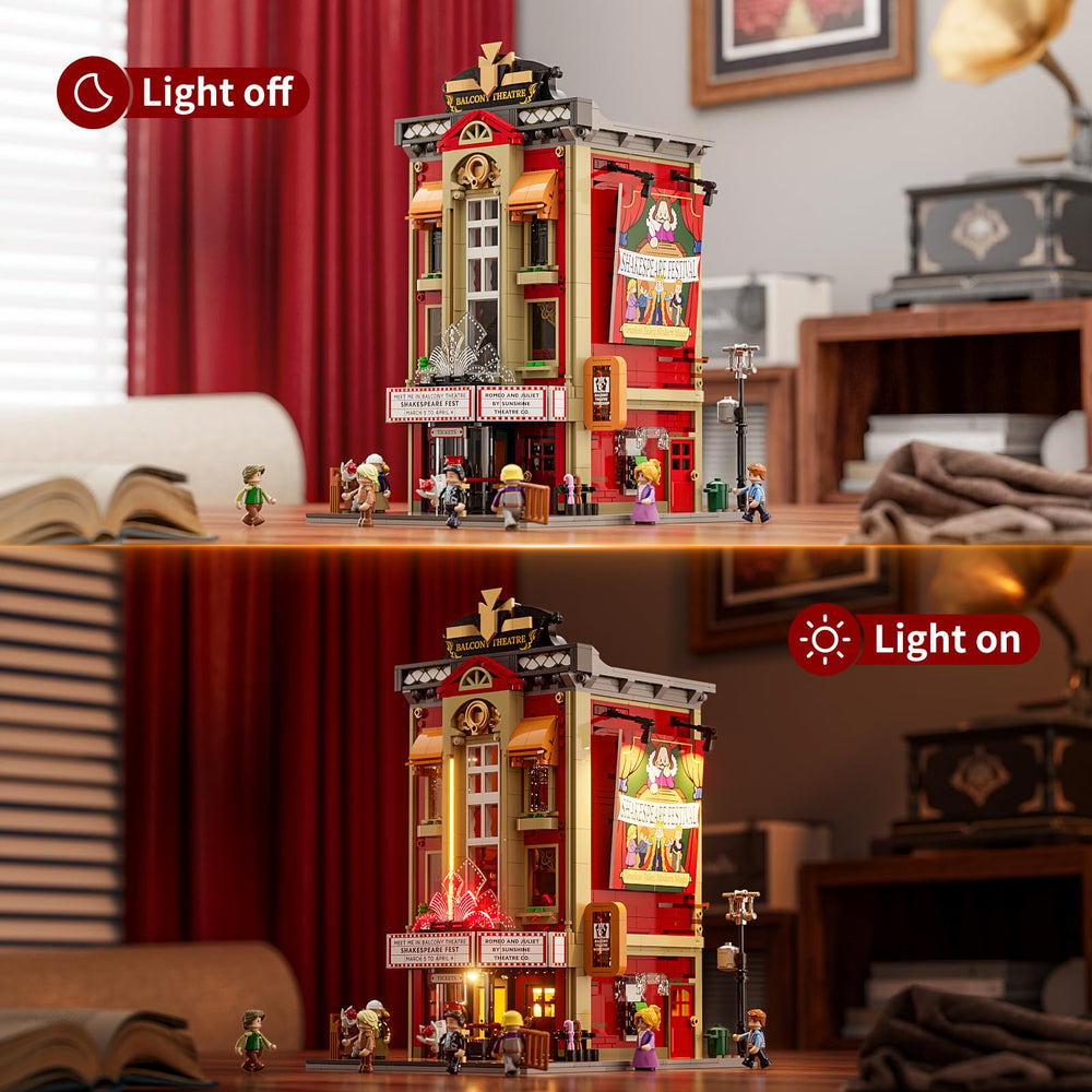 FUNWHOLE Balcony-Theatre mini-figures bring scenes to life with expressive faces.