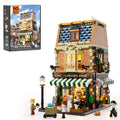 Funwhole Book-Cafe exterior lamps illuminate the miniature town display