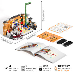 FUNWHOLE city-ready bricks showing compatibility with modular towns