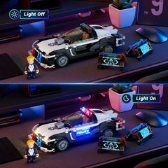 FUNWHOLE Cyberpunk Lighting Effects—eight light points enhance nighttime city scenes during play.