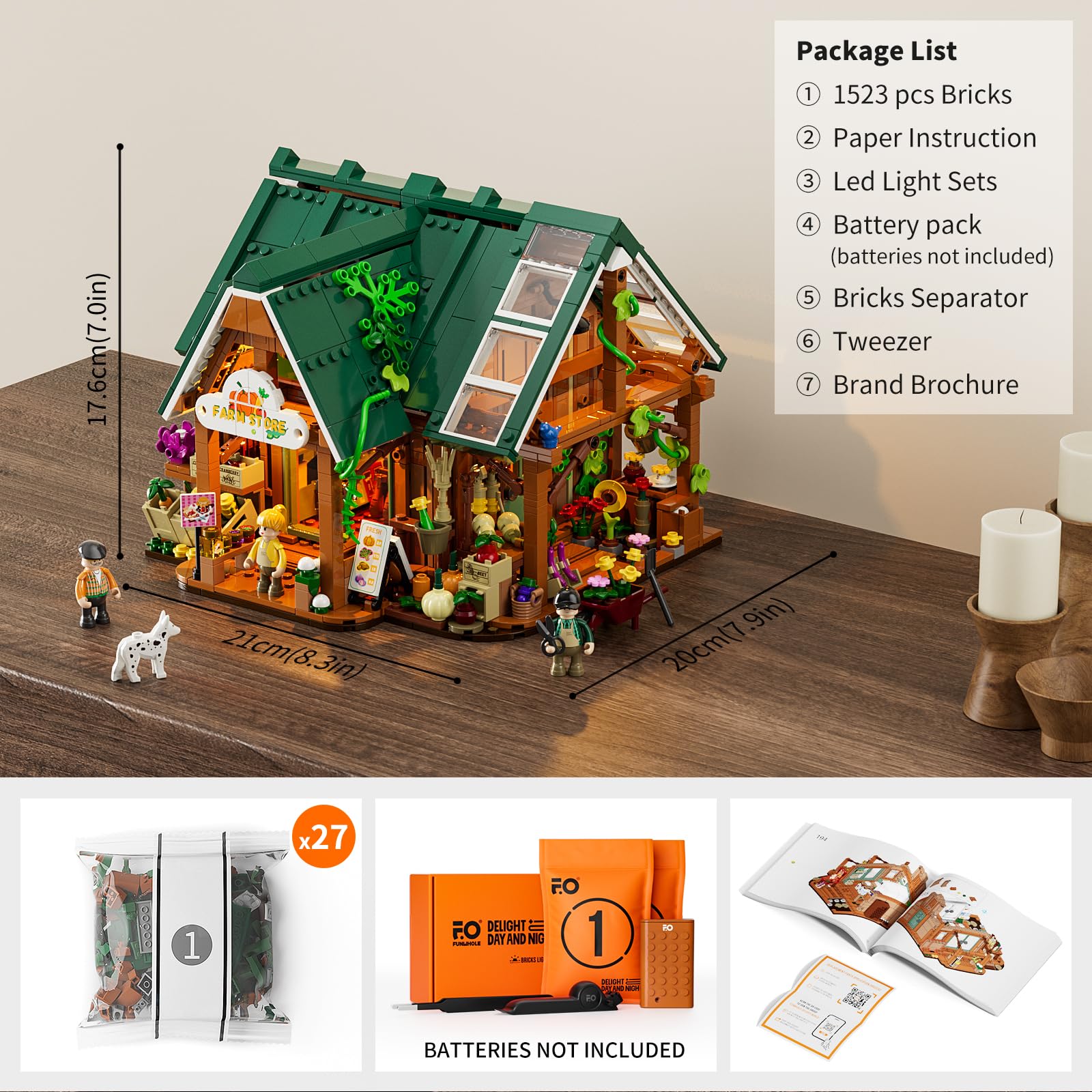 Funwhole Farm-Store movable doors enable interactive opening play