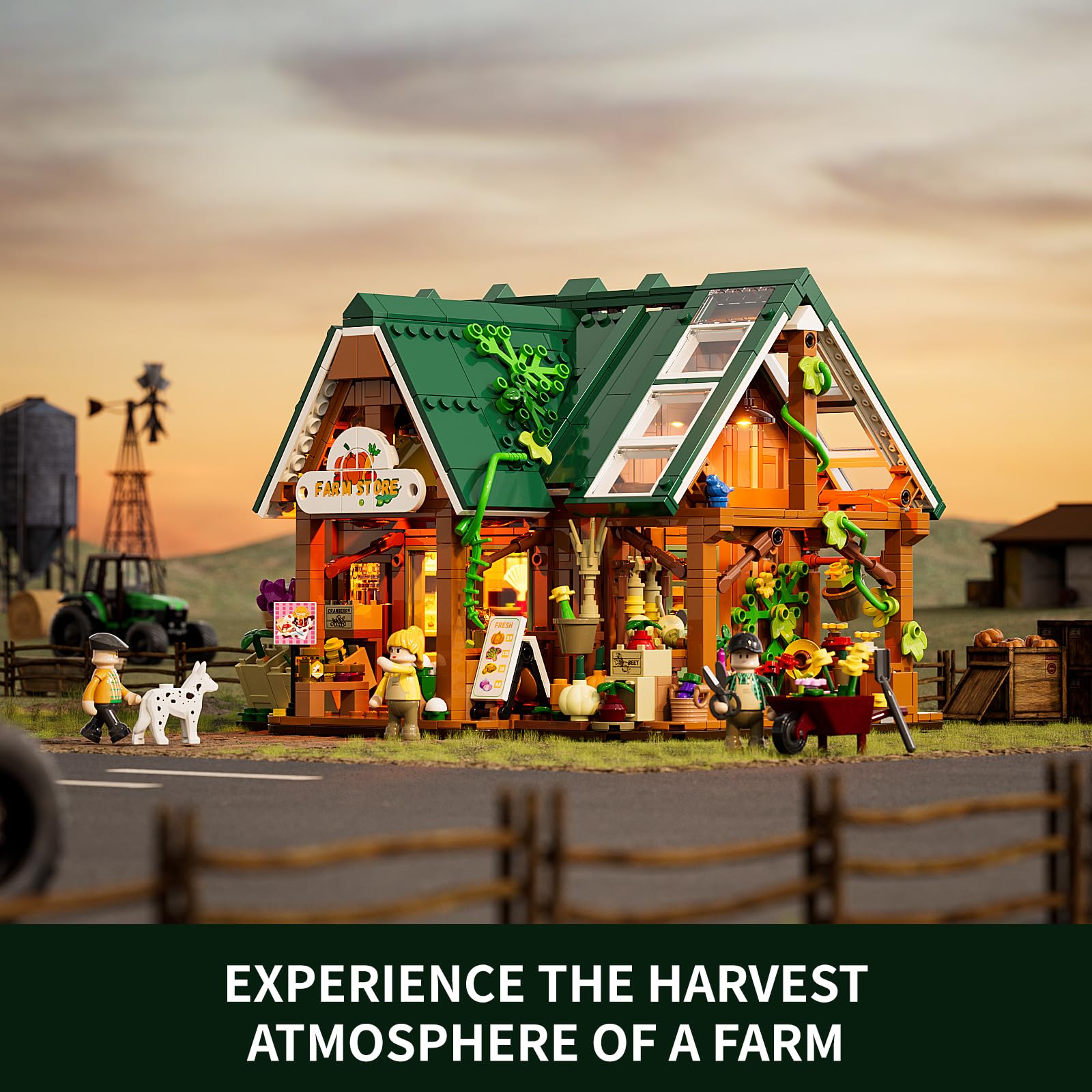 Funwhole Farm-Store outdoor trolley with flowers adds seasonal charm