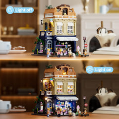 FUNWHOLE Gelato Store baseplate 32x26 anchors a connected street-scene display.