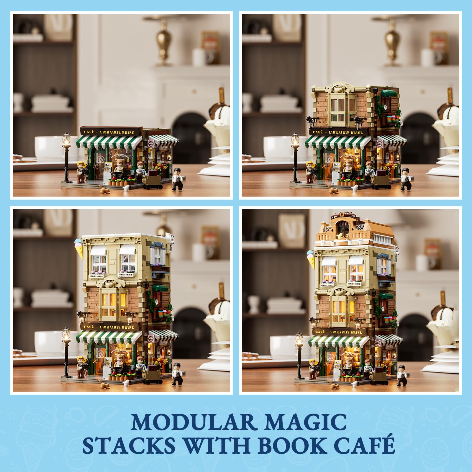 FUNWHOLE Gelato Store tri-fold structure highlighting modular expansion for versatile displays.