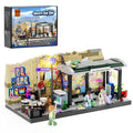 FUNWHOLE Graffiti Bus Stop module assembly showcases vivid street scene for dioramas.