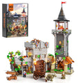 FUNWHOLE Medieval Watchtower exterior highlights authentic architecture for display and immersive medieval scenery.